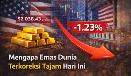 Emas Dunia Terkoreksi Tajam