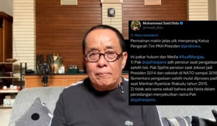 Kronologi Jabatan Sjafrie